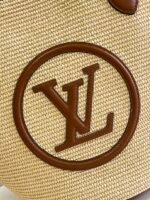 Summer Set: Louis Vuitton Saint Jacques Brown 45Cm And Lock It Flat Raffia Mules Brown - Image 5