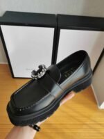 Gucci Women’S Leather Loafers With G Black - Image 2