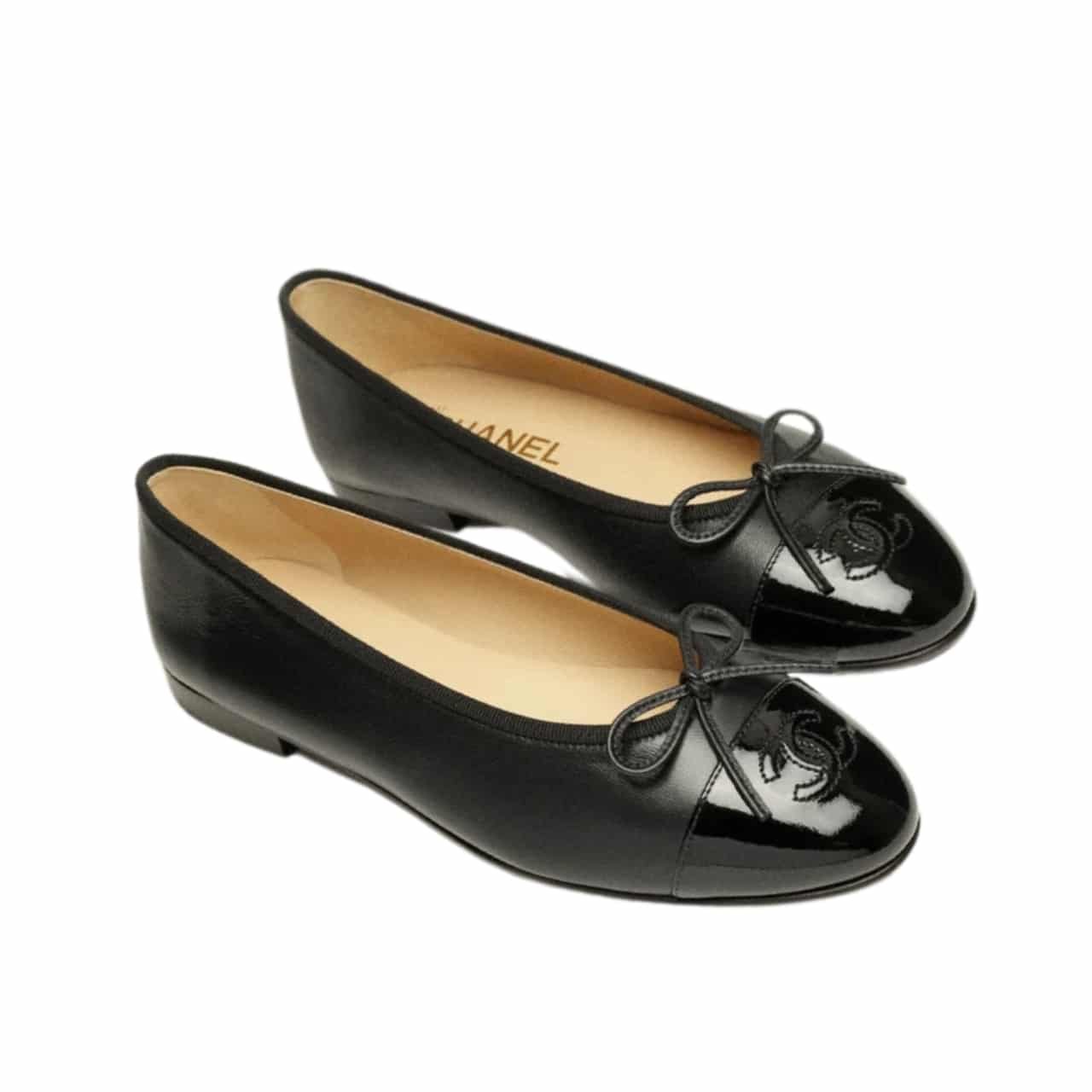 10-8-1 Chanel Ballet Flats Black G02819 Y01552 94305 - Image 1