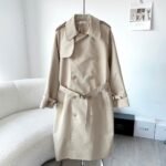 Celine Wiltern Trench Coat In Cotton Gabardine Beige 2M96A777S 01Tc - Image 2