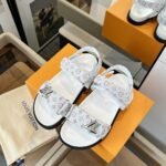 Louis Vuitton Sunset Flat Comfort Sandal White 1Aidix - Image 5