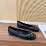 Gucci Women Ballet Flat With Double G Black Leather ‎835805 Bnc80 1000 - Image 3