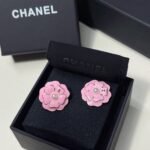 Chanel Camellia Earrings Pink Abg218 B21624 U3368 - Image 6
