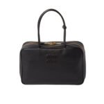 Miumiu Beau Leather Bag Black 34Cm 5BB117 2CRW F0002 V MON