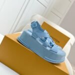 Louis Vuitton Maya Platform Sandal Light Blue 1Agy10 - Image 3