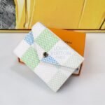Louis Vuitton Victorine Wallet In Damier Canvas Green 12Cm N40750 - Image 5