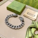 Gucci Snake Bracelet Silver - Image 3