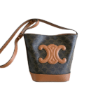Celine Cuir Triomphe Canvas And Calfskin Celine Print Tan