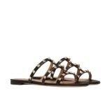 Valentino Garavani Rockstud Flat Slide Sandal Black 5W2S0C49Vod 0No