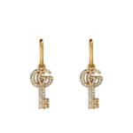 Gucci Gg Key Earrings With Crystals 645624 J1D50 8062
