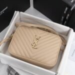 Saint Laurent Lou Camera Bag In Quilted Leather Beige Gold 23Cm 612544Dv7072721 - Image 4