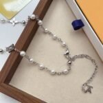 Louis Vuitton Lv Pearls Necklace Silver M02448 - Image 5