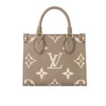 Louis Vuitton Onthego BB Bicolor Monogram Empreinte Dove Gray And Cream 18Cm M47054