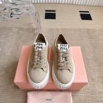 Miumiu Denim Sneaker With Logo Colonial Beige 5E389E 3Ars F0044 F 005 - Image 2