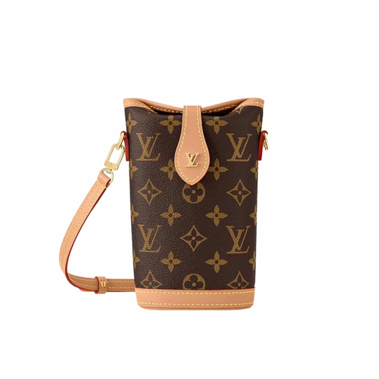 139-4-1 Louis Vuitton Fold Me Pouch Monogram Canvas Brown 14Cm M80874 - Image 1