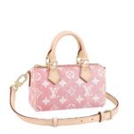 Louis Vuitton Nano Speedy Monogram Jacquard Denim Pink 17Cm M81213