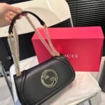 Gucci Blondie Small Shoulder Bag Black Leather 26Cm 815715 Aaeex 1000 - Image 2