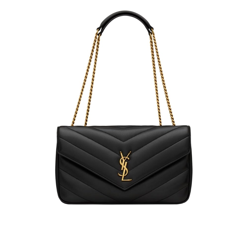160-2 Saint Laurent Loulou Medium In Matelassé Black 29Cm 801439Aaeax1000 - Image 1