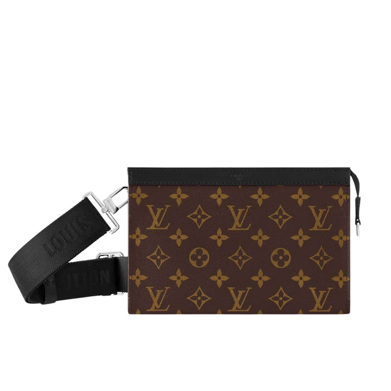 161-5-1 Louis Vuitton Gaston Wearable Wallet Monogram Macassar Coated Canvas Brown 18Cm M14036 - Image 1