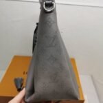 Louis Vuitton Haumea Mahina Leather Bag Dark Grey 30Cm - Image 4