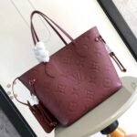 Louis Vuitton Neverfull Mm Monogram Empreint Wine Red 31Cm M25855 - Image 3