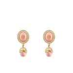 Gucci Interlocking Gg Pearl Earrings Pink