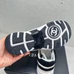 Chanel Printed Suede Sneaker White And Black G39230 X56689 K4718 - Image 5
