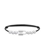 Louis Vuitton Silver Lockit Bracelet Black Q05729