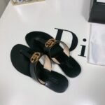 Gucci Double G Thong Leather Black ‎497444 A3N00 1000 - Image 2