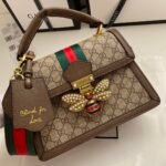Gucci Queen Margaret Gg Small Top Handle Bag Brown 25Cm - Image 2
