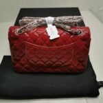 Chanel Medium Classic Double Flap Bag Patent Leather Red 26Cm - Image 3