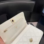 Chanel Clutch With Strap Shiny Crumpled With Imitation Pearls White 20Cm Ap3803 B15603 10601 - Image 7
