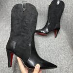 Christian Louboutin Santia Botta 85 Boots Black 3250414Bk01 - Image 3