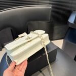 Chanel Clutch With Strap Shiny Crumpled With Imitation Pearls White 20Cm Ap3803 B15603 10601 - Image 8