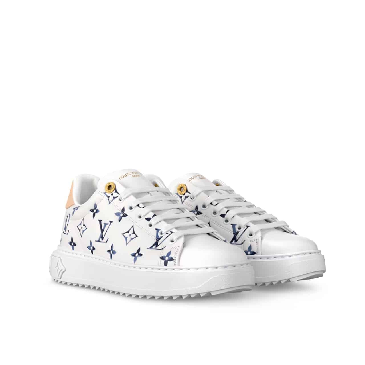 24-1-10 Louis Vuitton Time Out Sneaker Blue 1Ahoof - Image 1