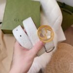 Gucci Double G Buckle Belt White Leather 370543 Cwc1G 9022 - Image 3