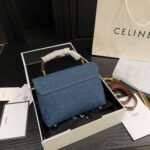 Celine Nino Teen Denim Bag Blue 20Cm - Image 5