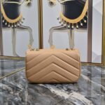 Saint Laurent Medium Loulou Quilted Shoulder Bag Camel Brown 24Cm - Image 5