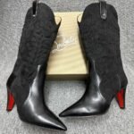 Christian Louboutin Santia Botta 85 Boots Black 3250414Bk01 - Image 5