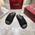 Gucci Men Slide Sandal Black 834940 Aaduo 1000 - Image 5