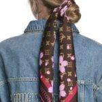 Louis Vuitton X Takashi Murakami Monogram Cherry Blossom Square Sakura Brown 90Cm M96102 - Image 6