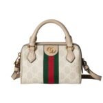 Gucci Ophidia Mini Boston Bag Beige And Oatmeal 17Cm 781490 Uulag 9643