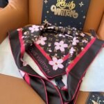 Louis Vuitton X Takashi Murakami Monogram Cherry Blossom Square Sakura Brown 90Cm M96102 - Image 2