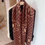 Chanel Cashmere Shearling Scarf Brown - Image 3