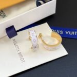 Louis Vuitton Nanogram Enamel Earrings White M01830 - Image 2