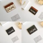 Celine Card Holder In Triomphe Canvas With Celine Print Green 10Cm - Image 3