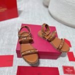 Valentino Garavani Rockstud Torchon Leather Sandal Brown 6W2S0Kw8Bae N58 - Image 5