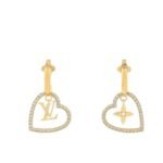 Louis Vuitton Heart Earrings White M02308
