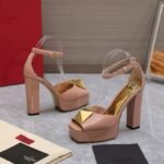 [Super Vip 1:1] Valentino Garavani Open Toe Pump One Stud Platform Patent Leather Rose Cannelle 1W2S0Ea3Laf Gf9 - Image 7