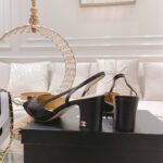 Chanel Slingbacks Grosgrain Black G31318 Y50006 94305 - Image 8